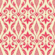 Red Geometric and Fleur de Lis Print Italian Paper ~ Carta Varese Italy